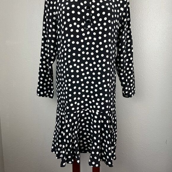 Vintage 80’s Pat Argenti Silk Polka Dot Dress EUC - Picture 4 of 8